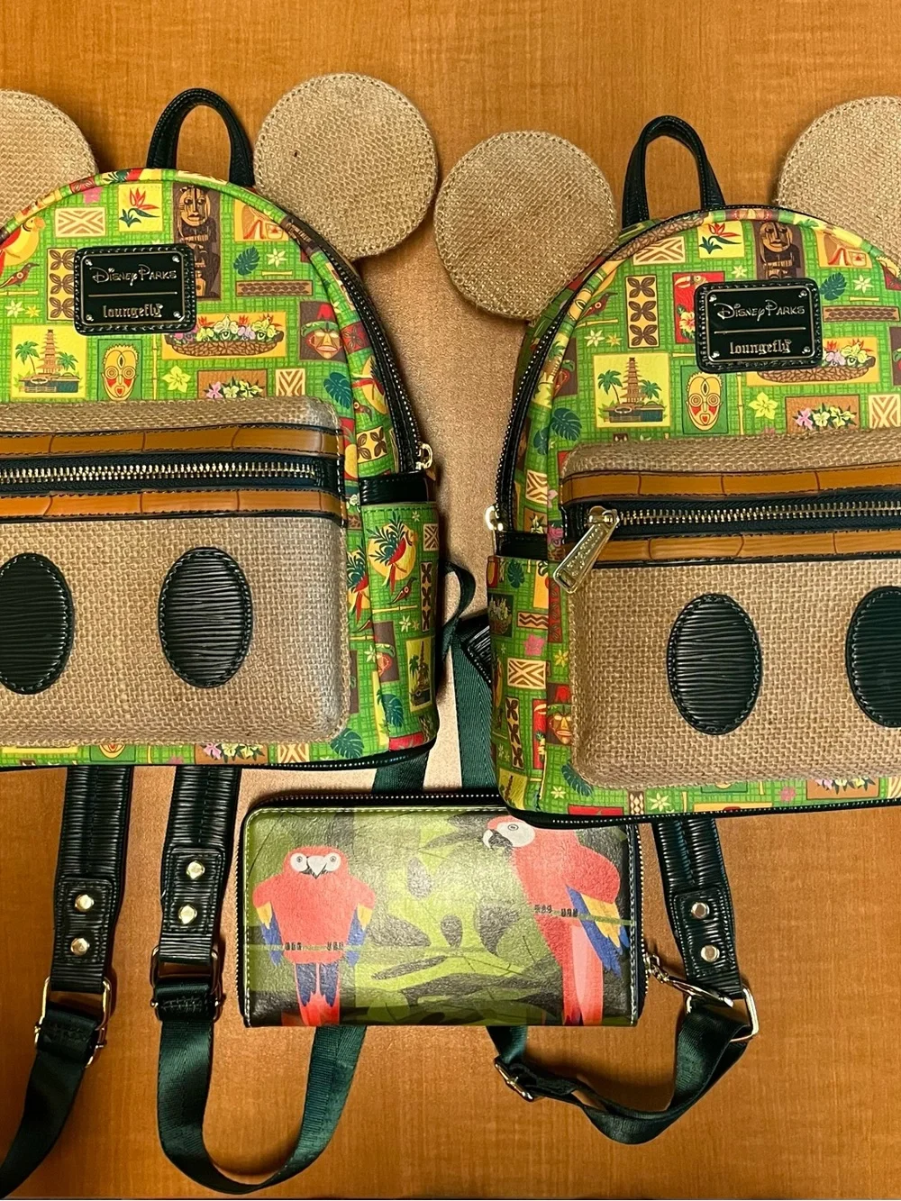 Enchanted Tiki Room Mickey Main Attraction Disney Loungefly Mini Backpack Set